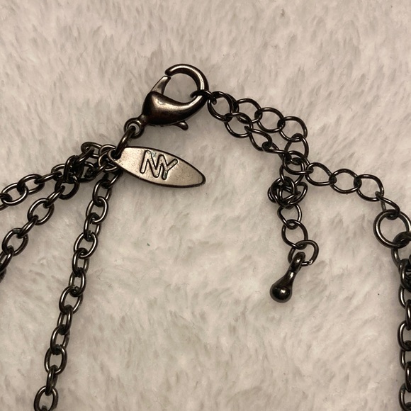 New York & Company Black and Purple Layered Necklace - Picture 3 of 4